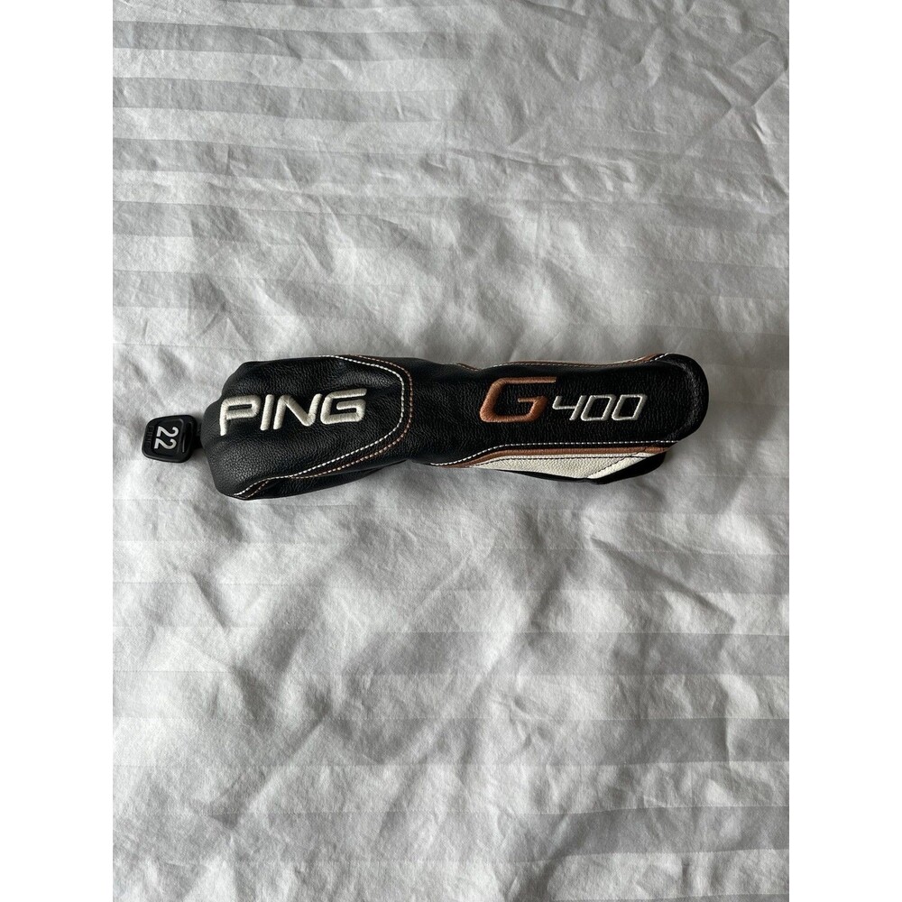 Ping G400 Rescue Hybrid Headcover Black Vinyl Acrylic 22 Golf Club Cover